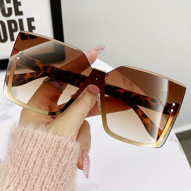 Stylish Semi-Rimless Fashion Sunglasses for Women & Men - UV400 Protection for Beach, Driving & More!