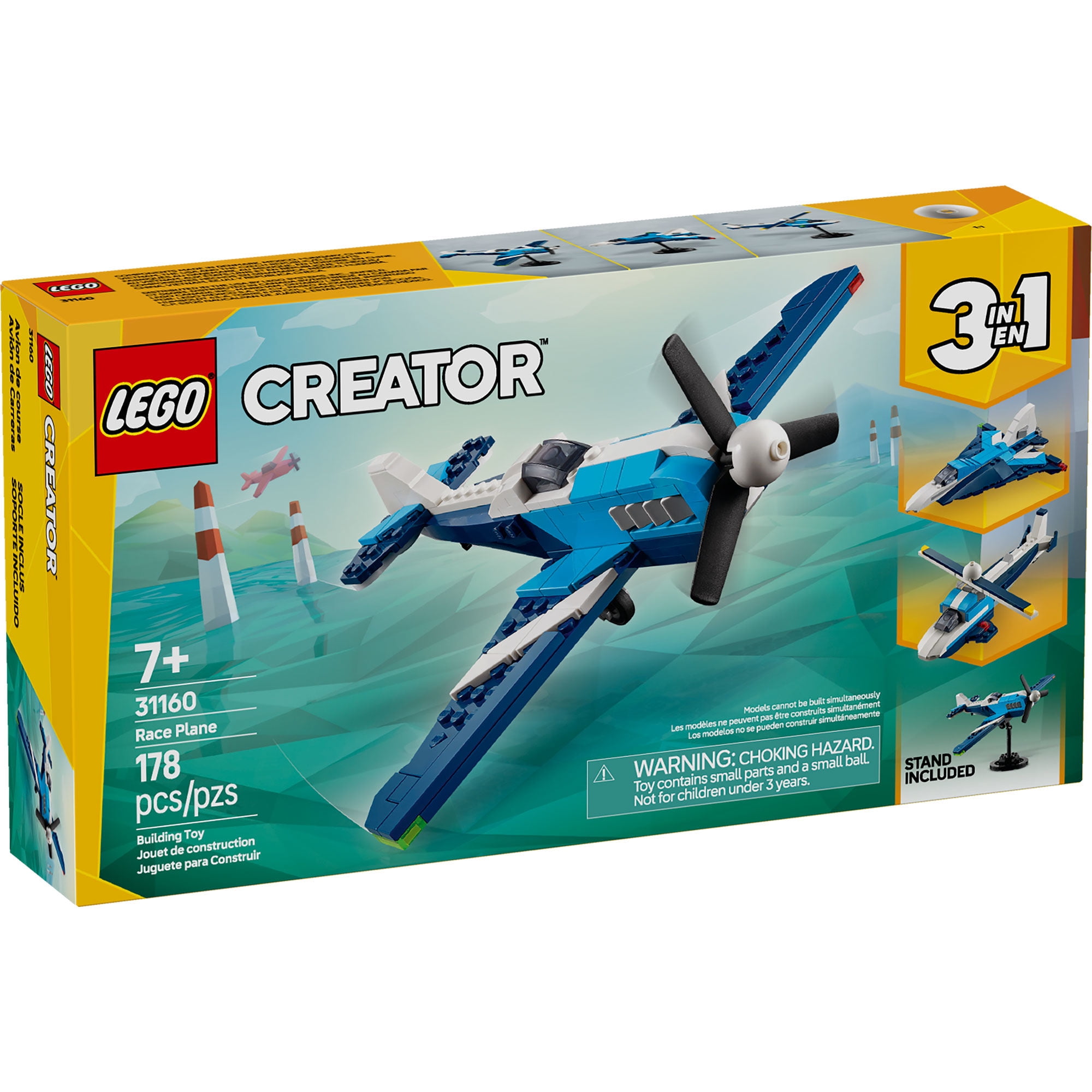 Lego - Bloques De Construcción Aeronave. Avion De Carreras
