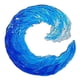 thumbnail image 1 of Escultura de ola oceánica, adornos de olas azules, arte oceánico para decoración de escritorio, 1 of 8