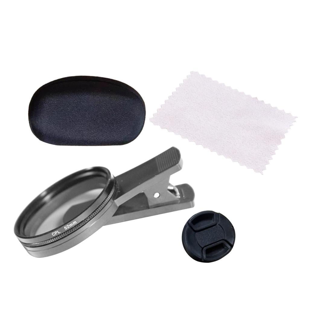 Magideal - Lente De Cámara De Teléfono Cpl De 52 Mm, Lente De Cámara De Teléfono Polarizada, Filtro De Lente Cpl Portátil Ligero Con Clip Para La Mayoría De Los