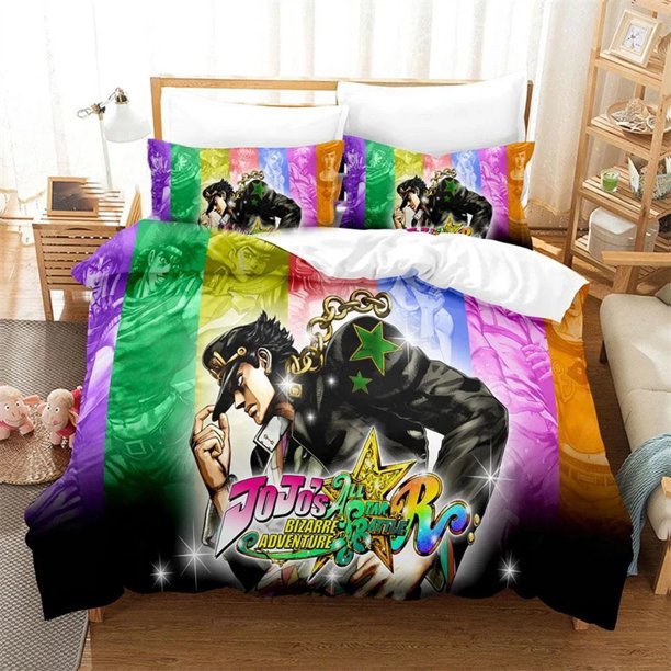 ed JoJo Bizarre Adventure Bedding SetStone Ocean Duvet Cover Double Adult Kids Quilt Cover