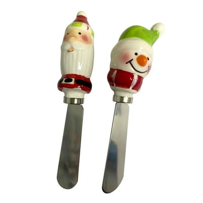 Set De 2 Cuchillos Navideños De Mantequilla  Holiday Time