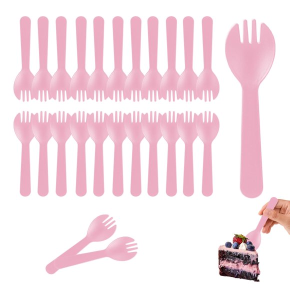 Tenedor Simpldell 11 cm Rosa 200 unidades desechables