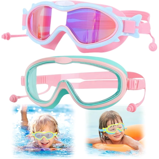 Gafas natación niños con tapones antivaho para ducha antigoteo juvenil
