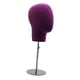 thumbnail image 4 of Cabeza de maniquí ajustable con base redonda estable, cabeza de maniquí duradera, modelo de soporte de exhibición para sombrero, auriculares, pelucas, Violeta, 4 of 5