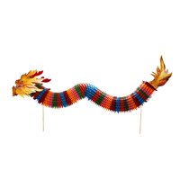 Magideal - Dragón De Papel De Año Nuevo Chino 3D, Decoración Decorativa Recortada De Papel De Danza Del Dragón, Dragón Del Festival De Primavera Para Celebración 3M