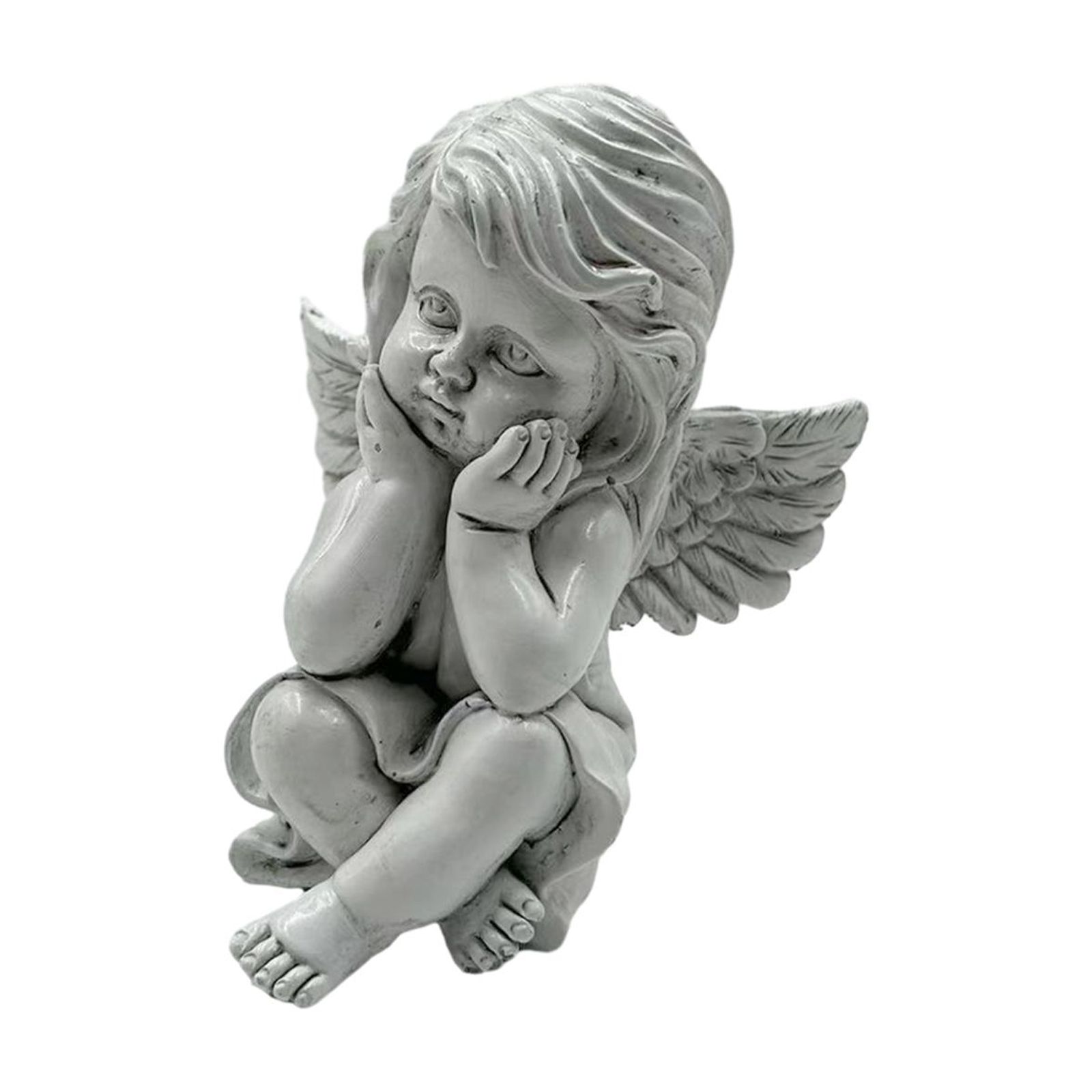 Magideal - Figurita De Ángel Pequeño, Colección De Estatuas De Ángel, Adorno De Escritorio, Escultura De Querubín Para Estantería, Sala De Estar, Decoración Del Estilo B