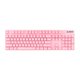 thumbnail image 1 of Teclado Mecánico Retroiluminado Rosa Switch Brown- Robocop 104k, 1 of 3