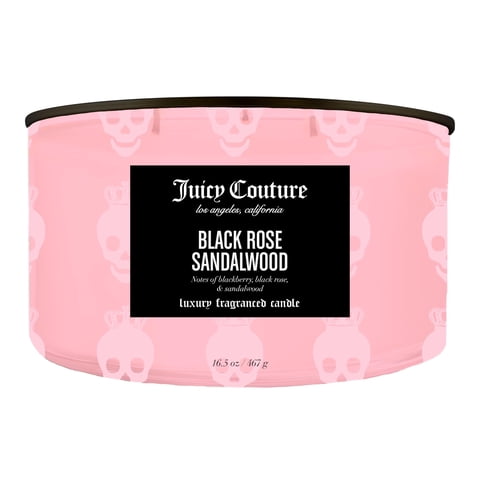 Mezcla De Cera De Soja Candle Juicy Couture, Rosa Negra Y Sándalo, 490 Ml
