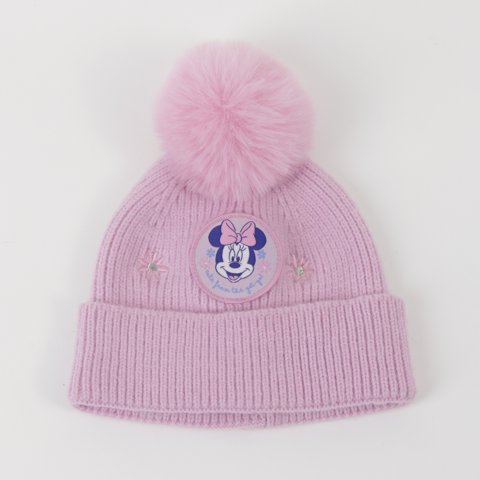 Gorro Con Pompón Niña Minnie Rosado Disney