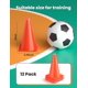 thumbnail image 2 of Conos de fútbol GHB 23 cm paquete de 12 para entrenamiento deportivo, 2 of 9
