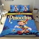 thumbnail image 1 of Las Aventuras de Pinocho Conjunto de sábanas temático, trío de piezas, cómodo y amigable con la piel, diseño único, regalo de decoración para el hogar para familiares, amigos y fans,173cm *218cm, 1 of 6
