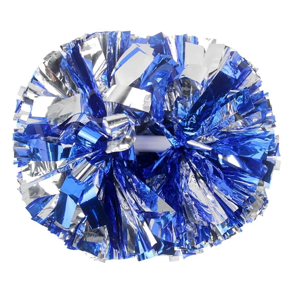 Pompones de animación Hooshing 2 pzas azul y plateado 36 cm