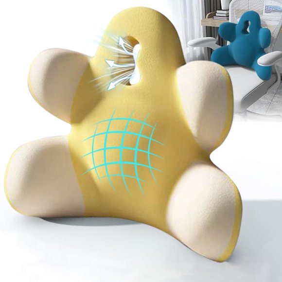 Almohada lumbar Sothuba 48x43x16 cm de espuma viscoelástica