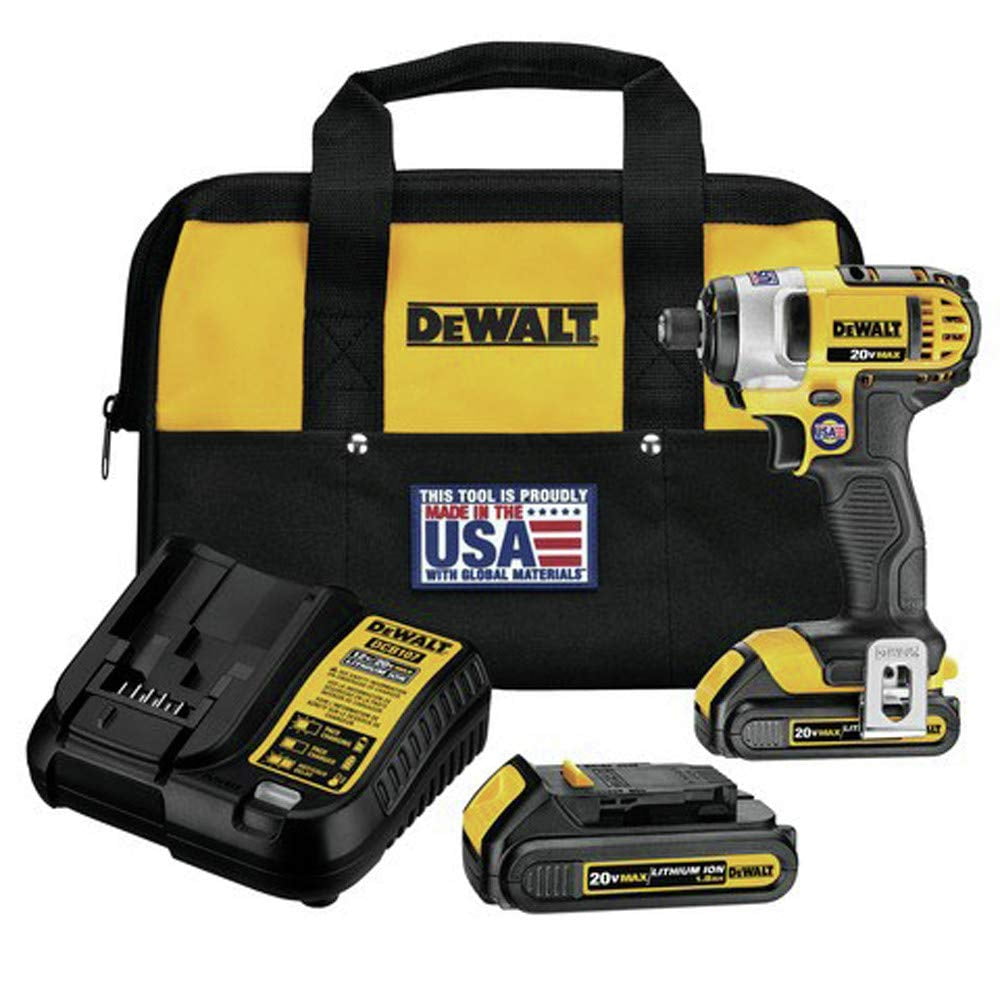 Kit De Destornillador De Impacto Inalámbrico Dewalt Dewdcf885c2 20v