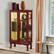 thumbnail image 2 of Curio Cabinet Lighted Curio Diapaly Cabinet with Adjustable Shelves and Mirrored Back Panel, Tempered Glass Doors (Cherry, 3 Tier), (E26 light bulb not included), 2 of 3