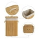 thumbnail image 2 of Cesta Ropa Ecológica Rectangular Bambú Tapa Natural Jhn, 2 of 3