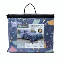 Sábanas De Polar Composé King / Hojas Morado – Doral