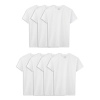 Remera Fruit Of The Loom Big Cotton Para Niños 7-Pack Blanca