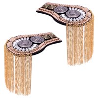 Ioensy - Charreteras Borla Hombreras Aleación Para Ropa Unisex Oro