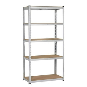 Recilock - Estanteria Metalica 90X40X180 Bandeja De Madera 5 Niveles 35Kg Por Nivel