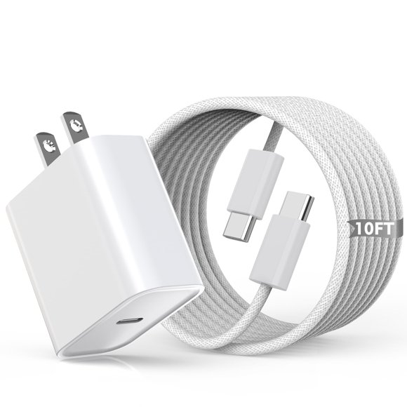 Cable USB‑C Vagavo trenzado de 3 m 60 W para iPhone e iPad
