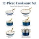 thumbnail image 2 of Juego de utensilios de cocina GOTHAM STEEL de 12 piezas, cerámica, antiadherente, colección dorada, 2 of 7