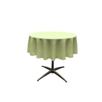 La Linen - Mantel La, Lino, Poliéster, Popelina, Redondo, 130 Cm, Color Salvia