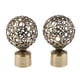 thumbnail image 2 of 2 Uds., Extremos De Barra De Cortina, Cabezal De Poste Para Cortinas Para Dia. Bola Hueca De Varilla De 28 Mm # Bronce, 2 of 5