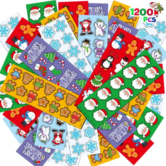 Pegatinas ArtCreativity 1200 Christmas para niños con 100 hojas