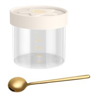 Bothyi - Tarro De Almacenamiento De Vidrio Con Tarro De Organización De Escala Para Café De Azúcar 200Ml Con Cuchara