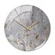thumbnail image 1 of Reloj De Pared De Estilo Nórdico Textura De Mármol Redondo Funciona Con Pilas Para Oficina Gris, 1 of 5