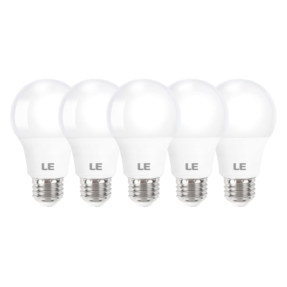 Bombilla LED Lepro A19 E26 9W 800 lúmenes luz día paquete de 5