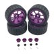 thumbnail image 1 of Kit De Ruedas Y Neumáticos RC, Accesorios De Actualización, Neumáticos De Goma RC Para 144001 1:10 1/14, Morado, 1 of 5