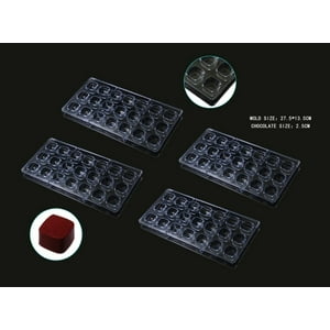 Genérico - Pack X4 Moldes Chocolate Moldes De Chocolate Cuadrado