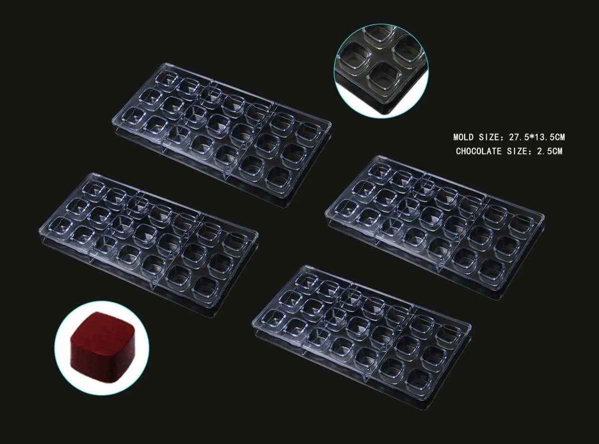 Genérico - Pack X4 Moldes Chocolate Moldes De Chocolate Cuadrado