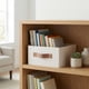 thumbnail image 3 of Cubo de Almacenamiento, Contenedor de Tela con Asas para Estantes y Armario, Cesta de Almacenamiento Plegable para Organizar Ropa y Libros Beige 12.2*12.2*5.9in, 3 of 6