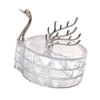 Magideal - Caja De Almacenamiento De Joyería De Moda, Caja Decorativa, Organizador De Exhibición De Joyería, Escaparate De Pendientes, Soporte Para Cómoda, Dormi Blanco