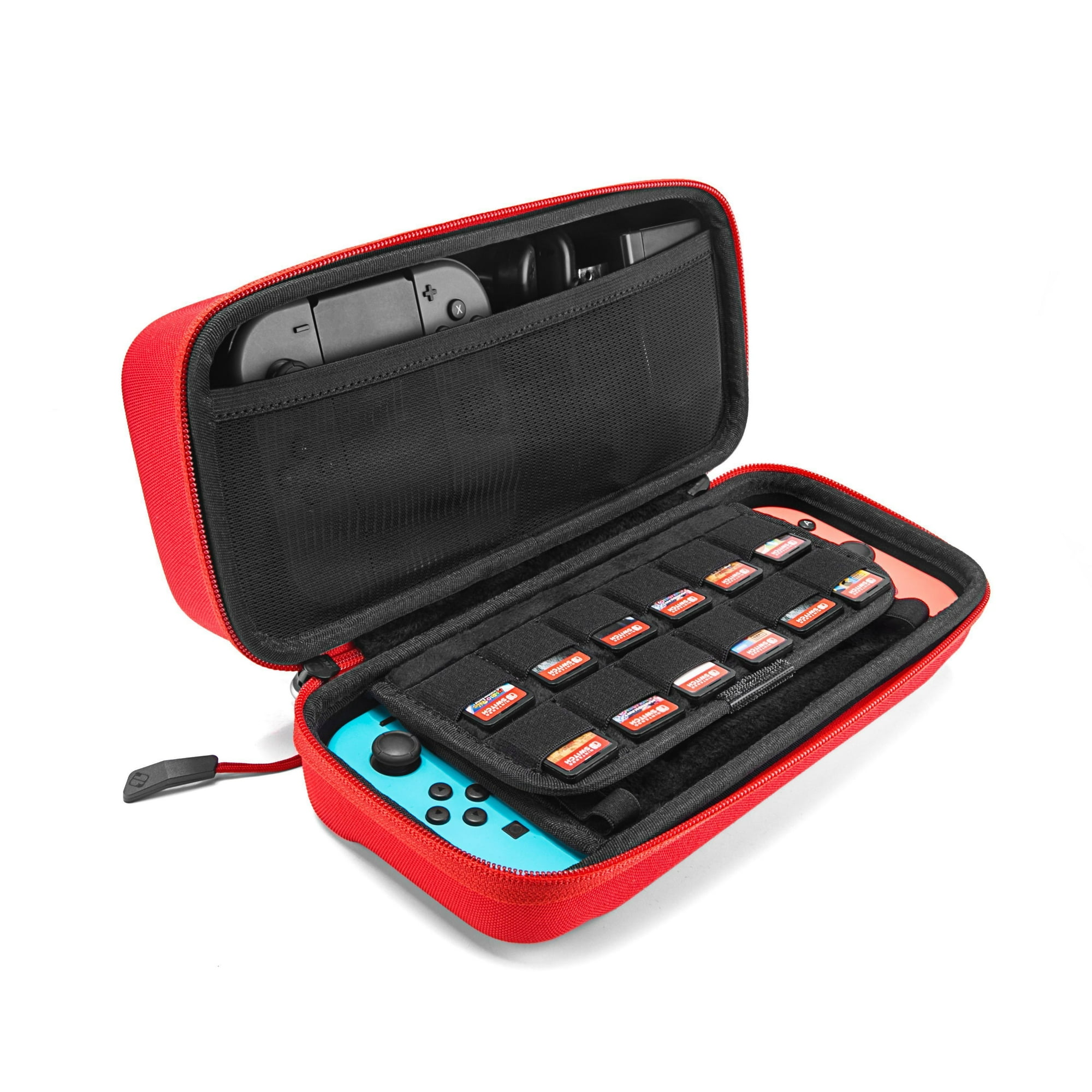 Tomtoc - Estuche De Viajes Nintendo Switch Para 24 Tarjetas Rojo