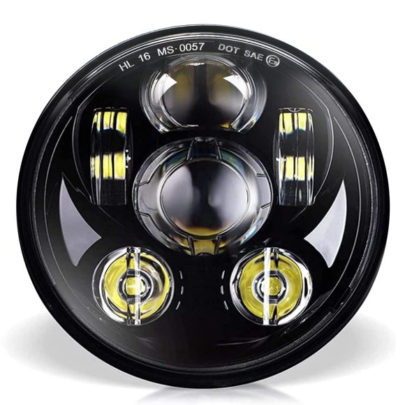 Faro LED Wisamic de 5.75 pulgadas para motocicletas Harley Davidson