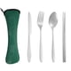 thumbnail image 1 of XmhyTop Juego de 4 Piezas Cubiertos de Cocina de Verde oscuro con Bolsa de Almacenamiento, Acero Inoxidable, Moderno y Funcional, 1 of 5
