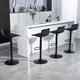 thumbnail image 3 of Bar Stools Set of 2 – Modern PU Leather Counter Height Barstools with Back, Height Adjustable Swivel Kitchen Island Chairs, Armless, Large Base-Black, 3 of 3