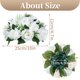 thumbnail image 2 of Xiao Hua Juego de 2 Piezas de Bolas de Flores de Rosa Simuladas Blancas y 15 Ramos de Flores de Peonía Simuladas de Seda, Adecuado para Bodas, Fiestas de Cumpleaños y Decoración de Mesa de Comedor, 2 of 4