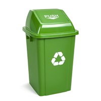 Recilock - Basurero Tapa De Push: 60 Litros - Verde