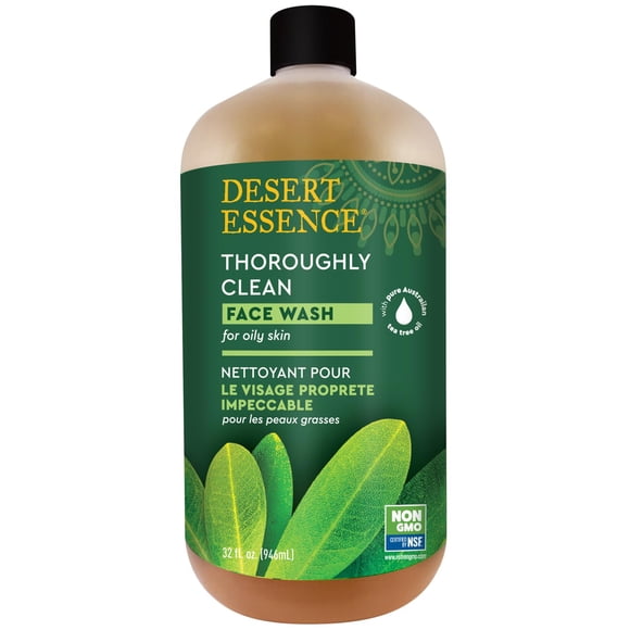 Limpiador facial Desert Essence, diseño de árbol de té, 960 ml