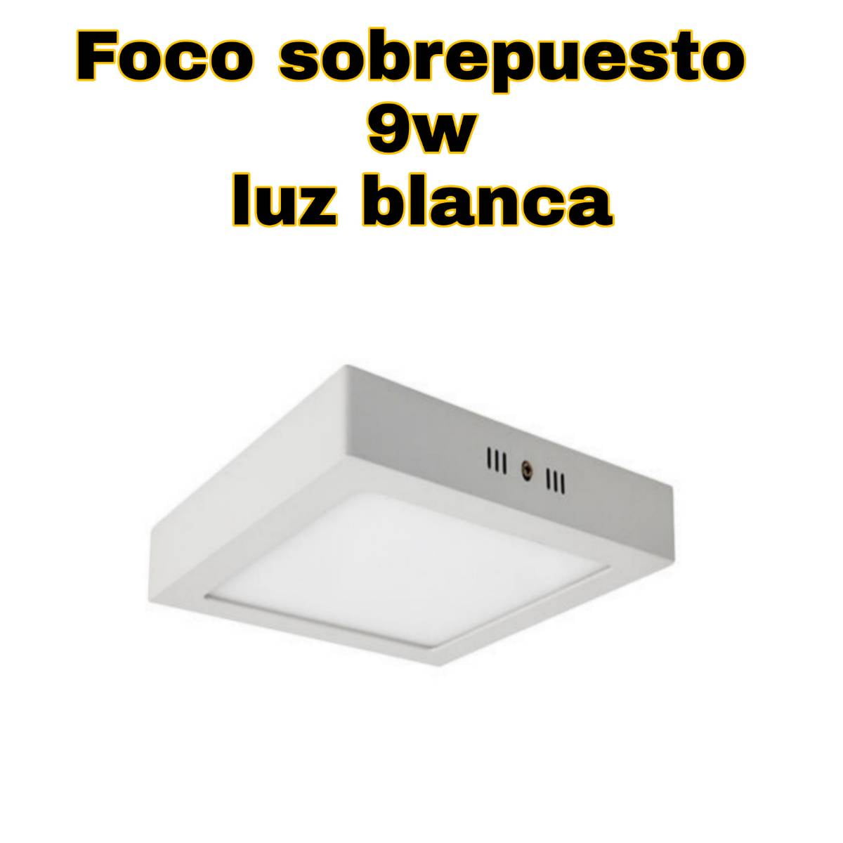 Mundo Eve - Foco Sobrepuesto Cuadrado 9w Luz Blanca