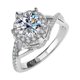 thumbnail image 1 of Anillos de Moissanita de Oro Blanco de 18K de 1 Quilate para Mujer Regalo Color D Claridad VVS1 Anillos de Diamante Anillo de Plata Esterlina S925 Joyería Anillos de Compromiso de Moissanita con, 1 of 8
