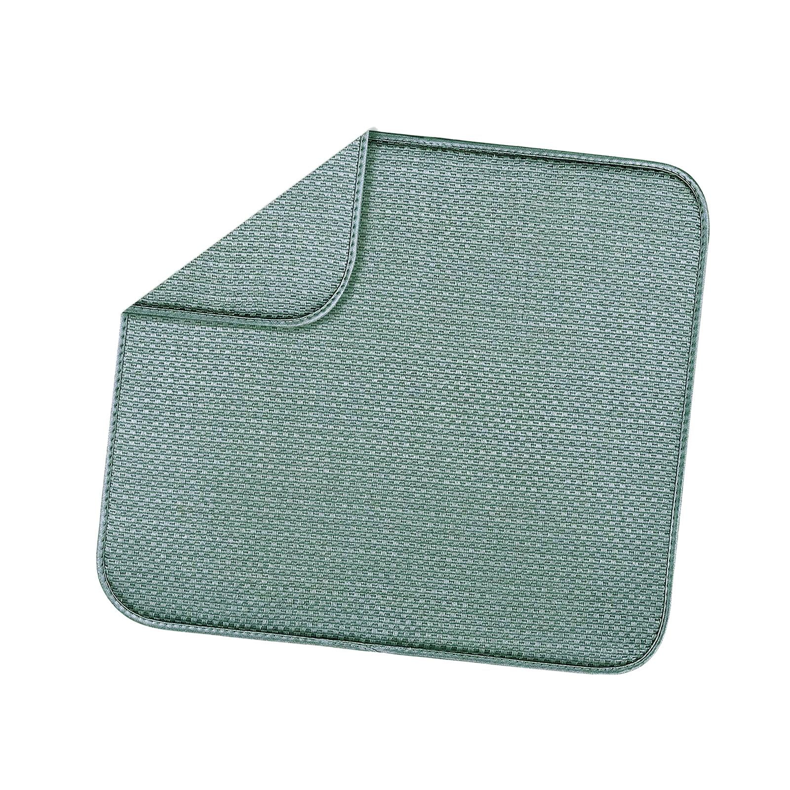 Magideal - Estera De Secado De Platos Para Mantel De Cocina 41 Cm X 46 Cm Estera De Secado De Fregadero Antideslizante Reversible Almohadilla De Estante De Plato , Verde