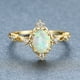 thumbnail image 5 of Charming White Opal Oval Stone Engagement Ring for Women - Perfect for Weddings and Special Occasions, 5 of 5