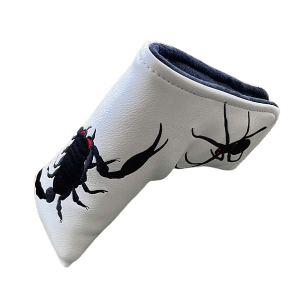 Golf Putter Headcover Golf Head Cover Protector PU Creative Golfer Equipment White